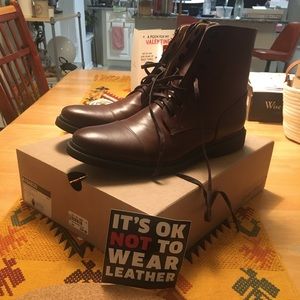 Ahimsa Men’s Vegan Workboot, Brown, Size 11